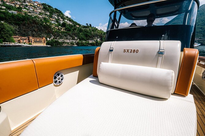 2H Private Cruise Lake Como Tender yacht Invictus 6 pax - Captain and guide energy: George/Giorgio, Luca, and the music