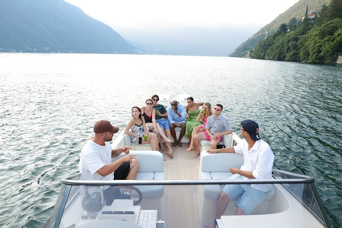 Boat Party on Lake Como - Open Bar - Isola Comacina swim stop and the Camogge waterfall viewing near Colonno